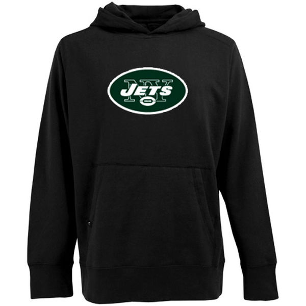 Men Antigua New York Jets Signature Pullover Hoodie Black->chicago bears->NFL Jersey